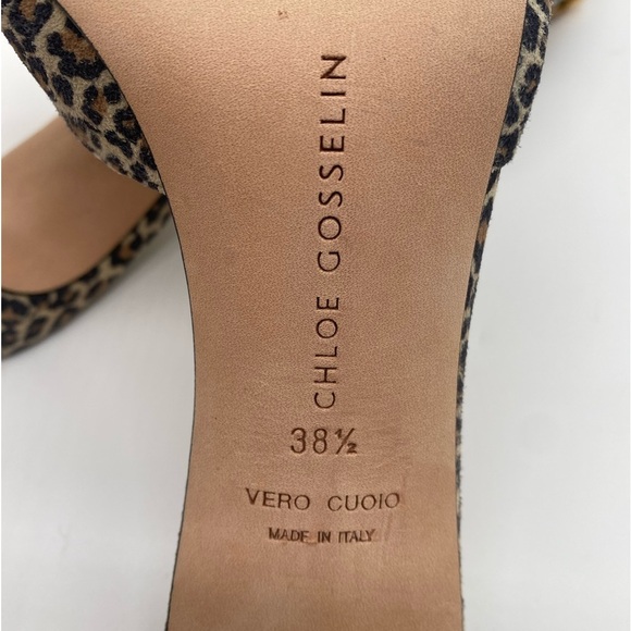 Chloe Gosselin Kasia 70mm Mules in Cheetah Suede EU38.5 - Picture 8 of 8
